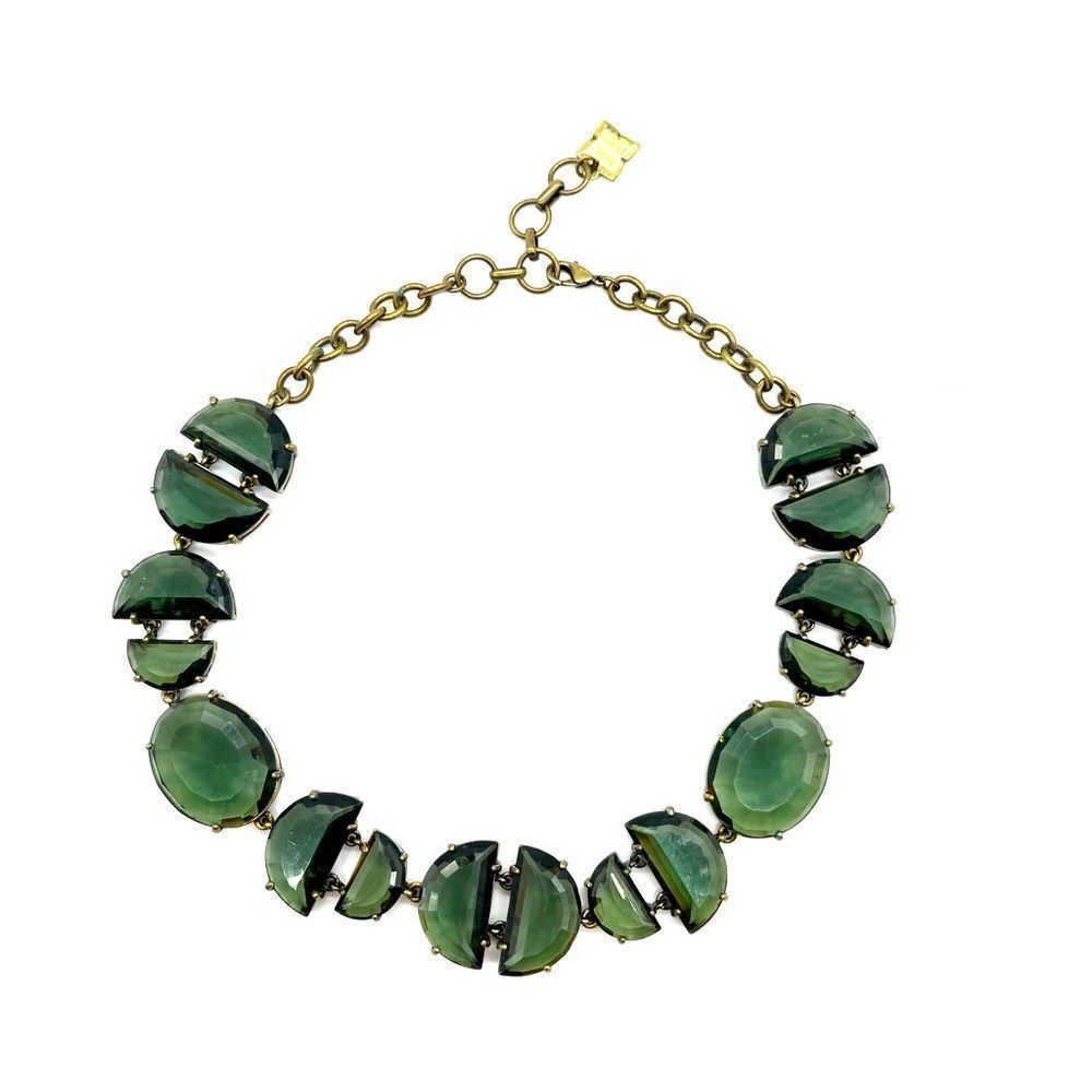 BCBGMAXAZRIA Antique Gold Tone Geometric Collar